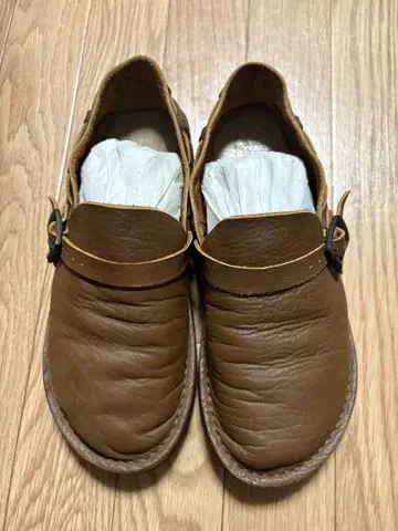 CHAMULA 참라 브라운 가죽 로퍼 스트랩 US8