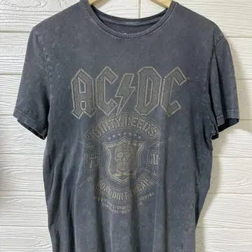 AC/DC 다크 그레이 프린트T셔츠