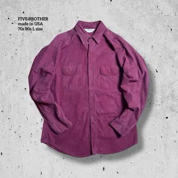 70s 80s 파이브 브라더 USA 플란넬 셔츠 페이드감
