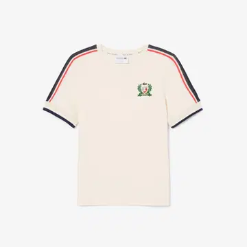 LACOSTE 라코스테 숄더 메쉬 밴딩 사슴 T셔츠 36