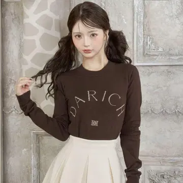 Darich DARCH 로고 니트탑 BRN