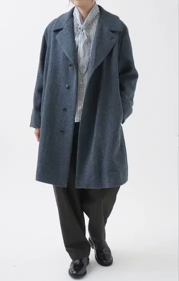 거즈 해린본 가벼운 루즈핏 코트