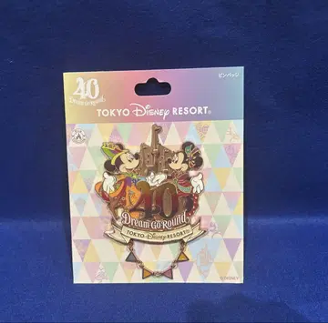 디즈니랜드 40주년 Dream Go Round 핀 배지