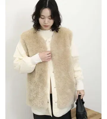 사만사 모스모스 보아 베스트 포함 퀼팅 블루종