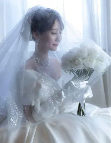 AiLE [ Lsize ] 별빛 베일 글리터 웨딩 베일