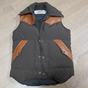 Schott 샷 가죽 요크 다운 베스트 S 남성용