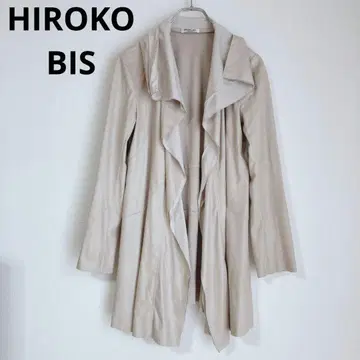 히로코비스 트렌치코트 롱 코트 슬림핏 베이지 9