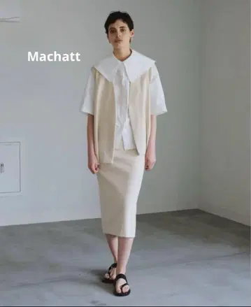 Machatt 빅 칼라 개더 블라우스