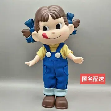 후지야 페코짱 피규어 파란색 오버롤 약 29cm 리본도 파랑! 상자 없음