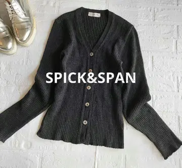 [스픽앤스팬] [SPICK&SPAN] 리브 편직 가디건 긴팔