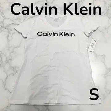 Calvin Klein 반팔 T셔츠 화이트 심플 여성용