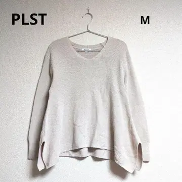 0336 PLST 플라스테 V넥 긴팔 스웨터 M
