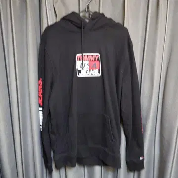 TOMMY JEANS 블랙 후드티