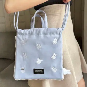 MIIA 미피 올 패턴 펄 복조리 백 블루