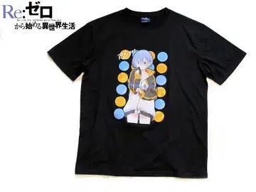 Re: 제로 렘 T셔츠 블랙 Re: 제로부터 시작하는 이세계 생활