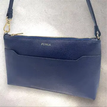 새상품급 FURLA 가죽 숄더백 네이비 여성용