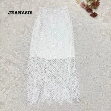 s.1209 [지나시스] 롱 스커트 레이스 지퍼 귀여운 여름 F