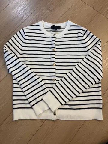 ZARA 보더 긴팔 가디건