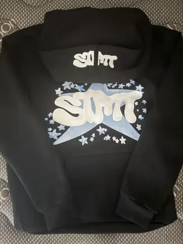 stmt statementbrandd 후드티 블랙 스카이블루 xs