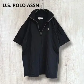 [ U.S. POLO ASSN. ] 하프 지퍼 피케 셔츠 원포인트 자수