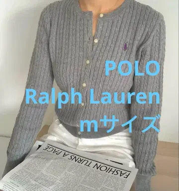세일 Polo 폴로 랄프로렌 케이블 가디건 니트 스웨터 그레이