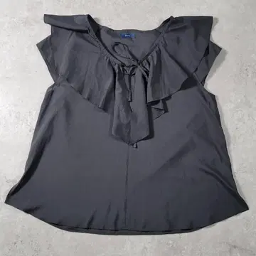 [ 새상품급 ] SHIPS 쉽스 프릴 리본 블라우스 프리 일본제 블랙