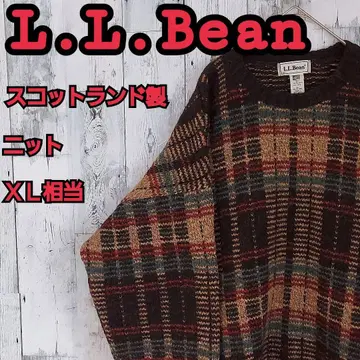 L.L.Bean 새상품급 엘엘빈 스코틀랜드제 니트 XL 상당 브라운