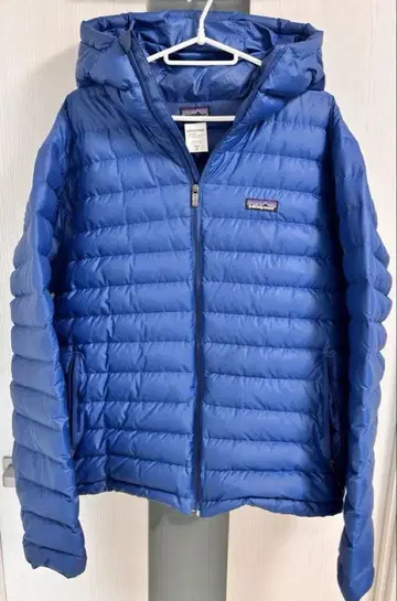 Patagonia 후디 다운 파카 남성용 M 사이즈 파랑 블루