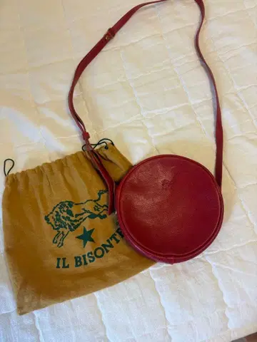 IL BISONTE 빨간색 숄더백 수납 가방 포함