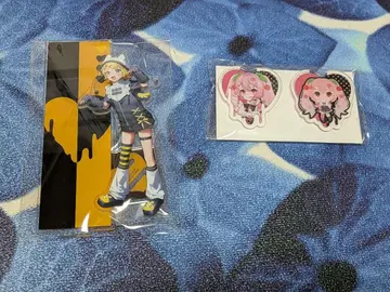 벚꽃 미쿠 카가미네 린 아크릴 스탠드 클리어 배지