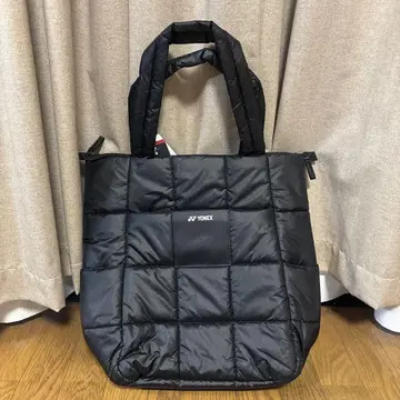 YONEX 블랙 퀼팅 토트백