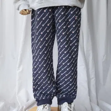 used 2XL 챔피온 리버스 위브 올 패턴 스웨트 팬츠