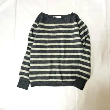 MHL. MARGARET HOWELL 보더 울 풀오버 그레이