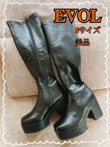 EVOL 블랙 롱 부츠 S 사이즈