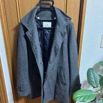 MEN'S MELROSE 그레이 울 피 코트