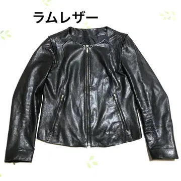 램 가죽 자켓 라이더스 가죽 점퍼 노카라 테일러드