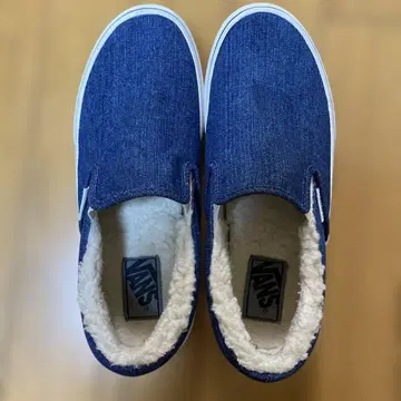 VANS 데님 네이비 슬립온 24.5