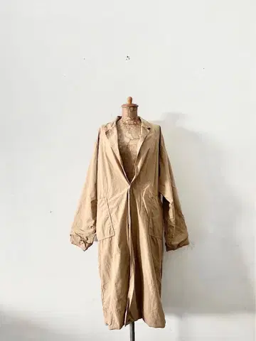 ARTE POVERA 코튼 가운 코트 사이즈 F 베이지