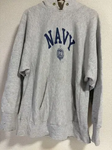 챔피온 NAVY 염색 후드티 리버스 위브 USA제 L