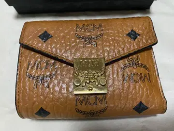 MCM 접이식 지갑 브라운 가죽