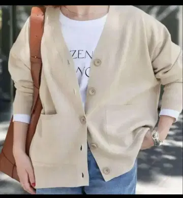 스픽 앤 스팬 C/AC 더블 자카드 가디건