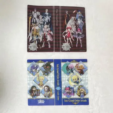 FGO 세가 콜라보 카페 코스터 홀더 2종 세트 (빨간색 미니 캐릭터)