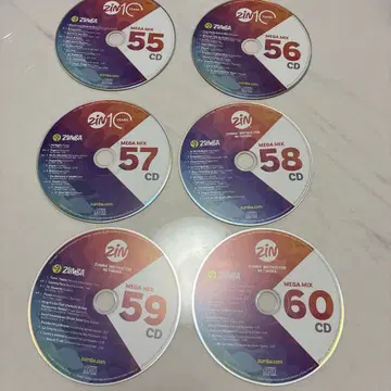 Zumba 메가 믹스 CD 세트 55-60