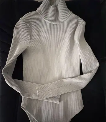 leinwande 리브 니트 바디수트