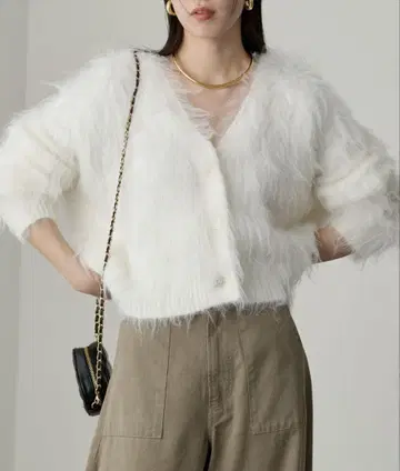 LOUNGEDRESS/라운지 드레스 페더 숏 가디건