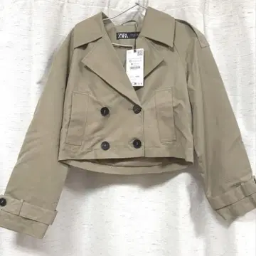 ZARA 더블 브레스트 숏 트렌치코트