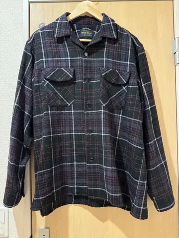 BILLWALLLEATHER PENDLETON 옴브레 체크 셔츠 L