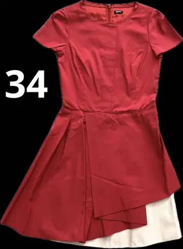 (JIL SANDER NAVY) 질 샌더 네이비 원피스 빨간색 34 XS