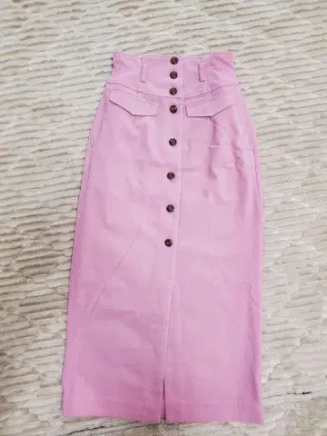 MOUSSY 코르셋 벨트 롱 스커트 핑크 타이트