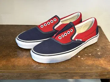 귀중 구하기 어려움 2톤 VANS ERA 네이비/레드 슬립온